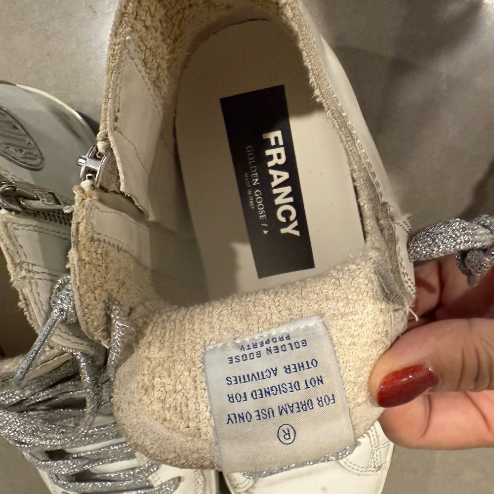 Golden Goose White and Silver High-Tops - Picture 6 of 7